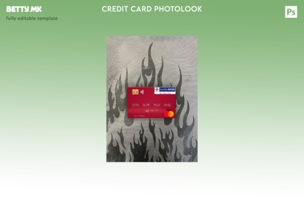 Модерен стил на предниот шаблон за мастер картички со фото изглед на банката Гар